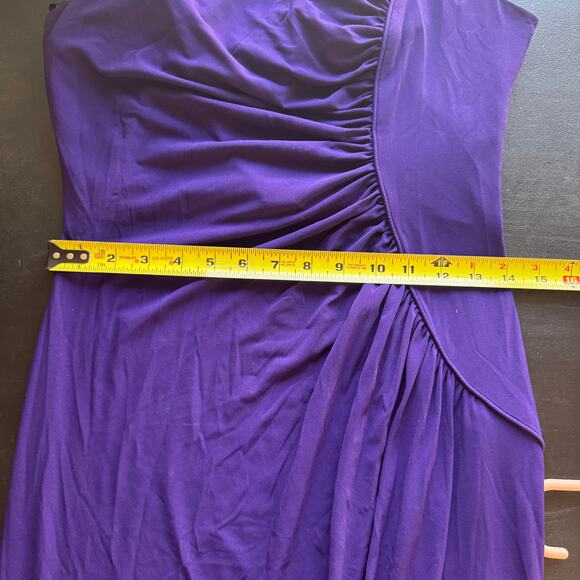 Calvin Klein Purple Ruched Asymmetrical Evening Gown – Size 6 - Picture 12 of 12